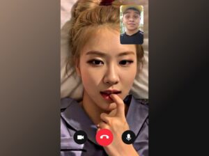 Create photos to video calls with idols